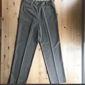 2/$30 Sigrid Olsen 14 brown herringbone front horizontal slit pocket dress pants
